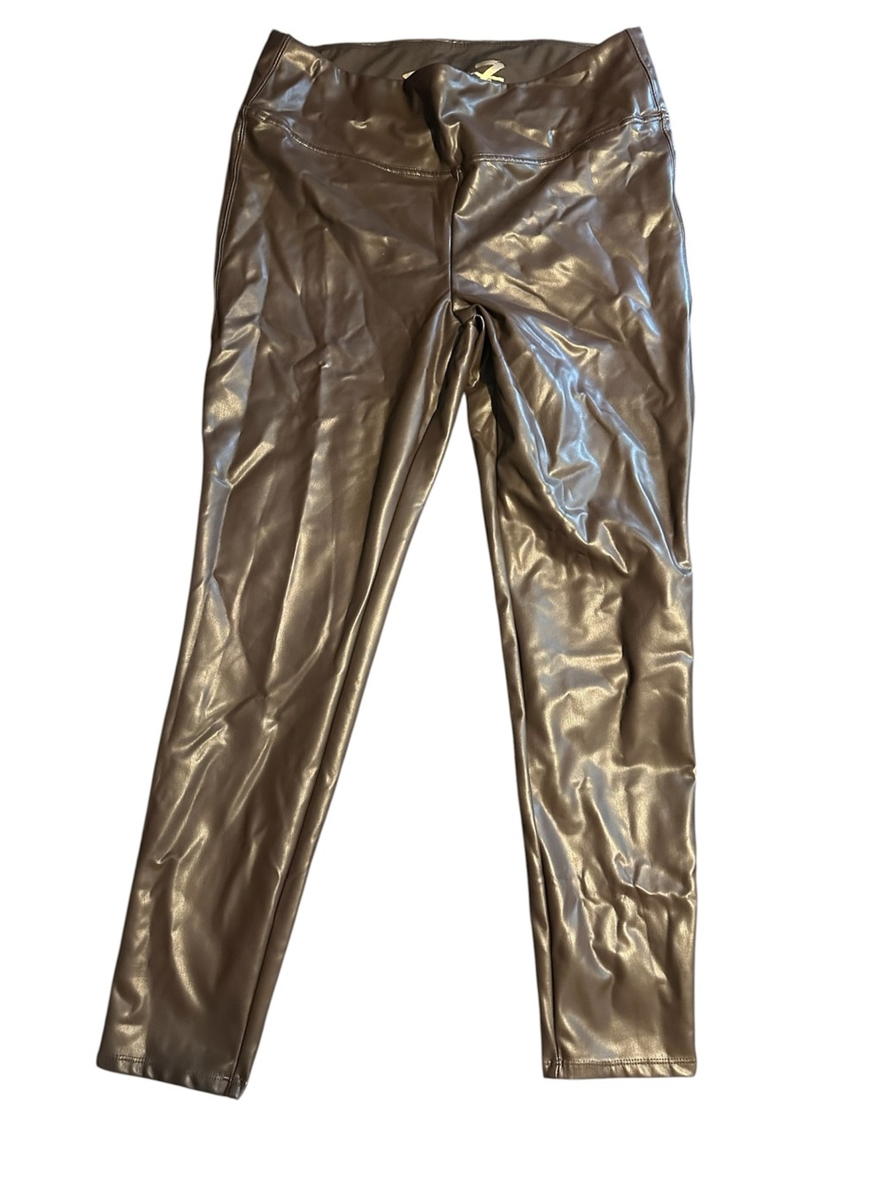 Brown Faux Leather Leggings